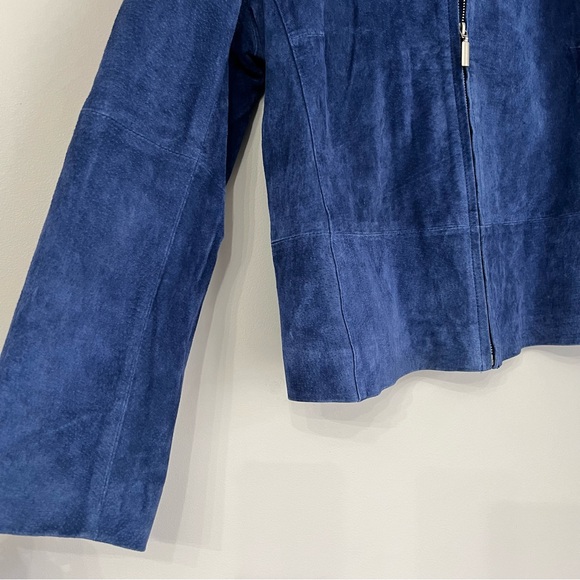 *SOLD*Vintage Clio Blue Suede Jacket Size 14 - Picture 3 of 15